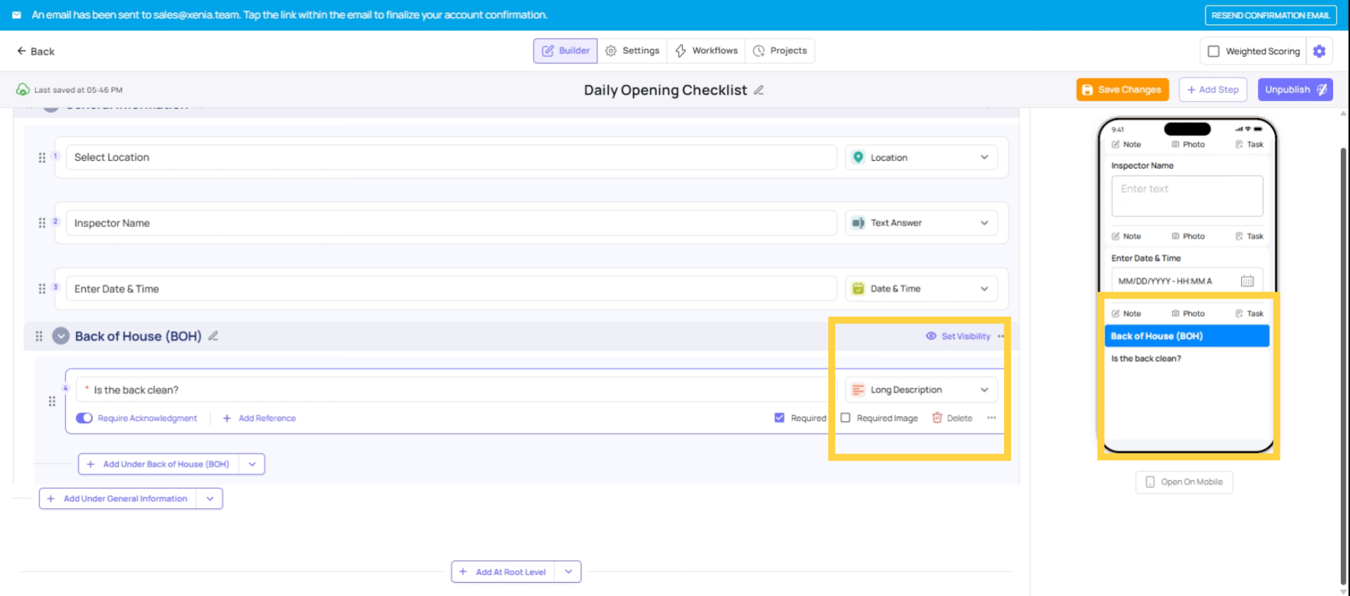 Use Long Description Step