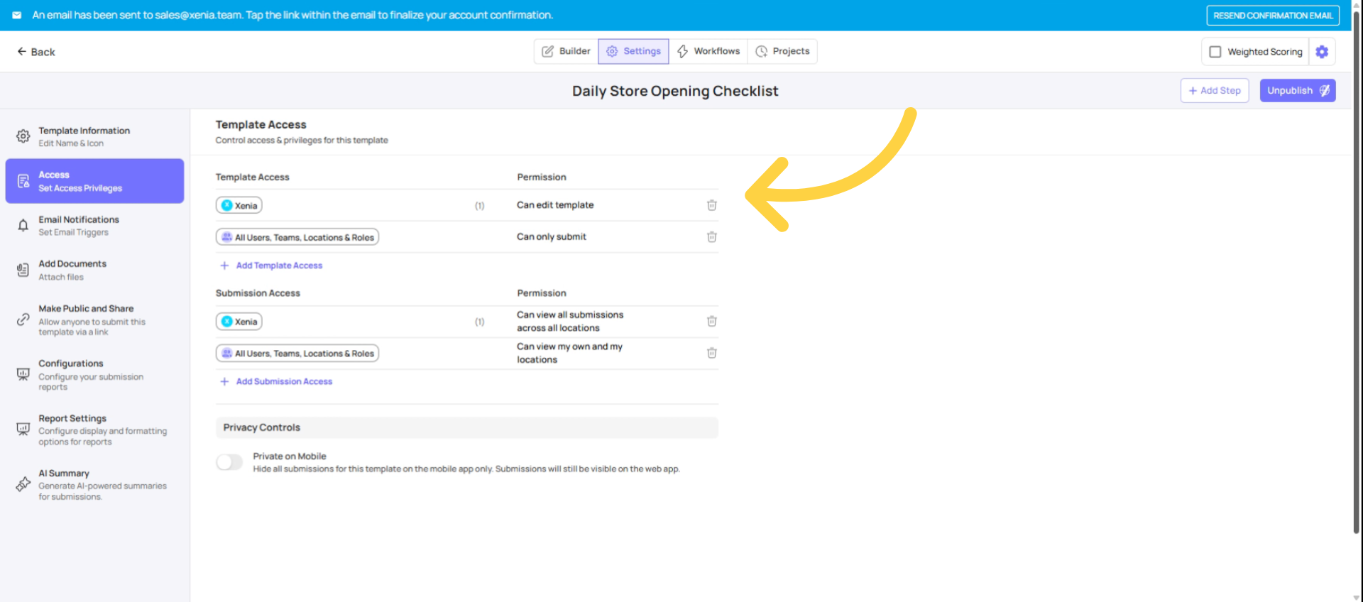 Manage Template Editing Permissions