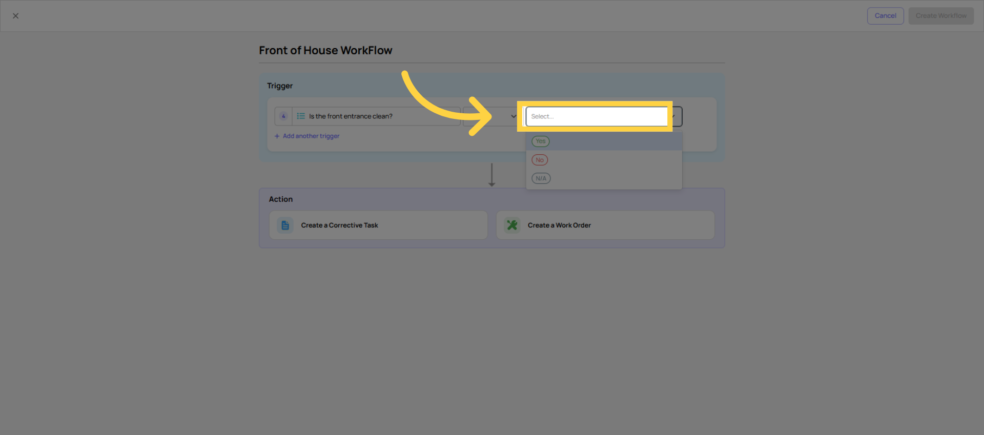 Open Trigger Answer Dropdown