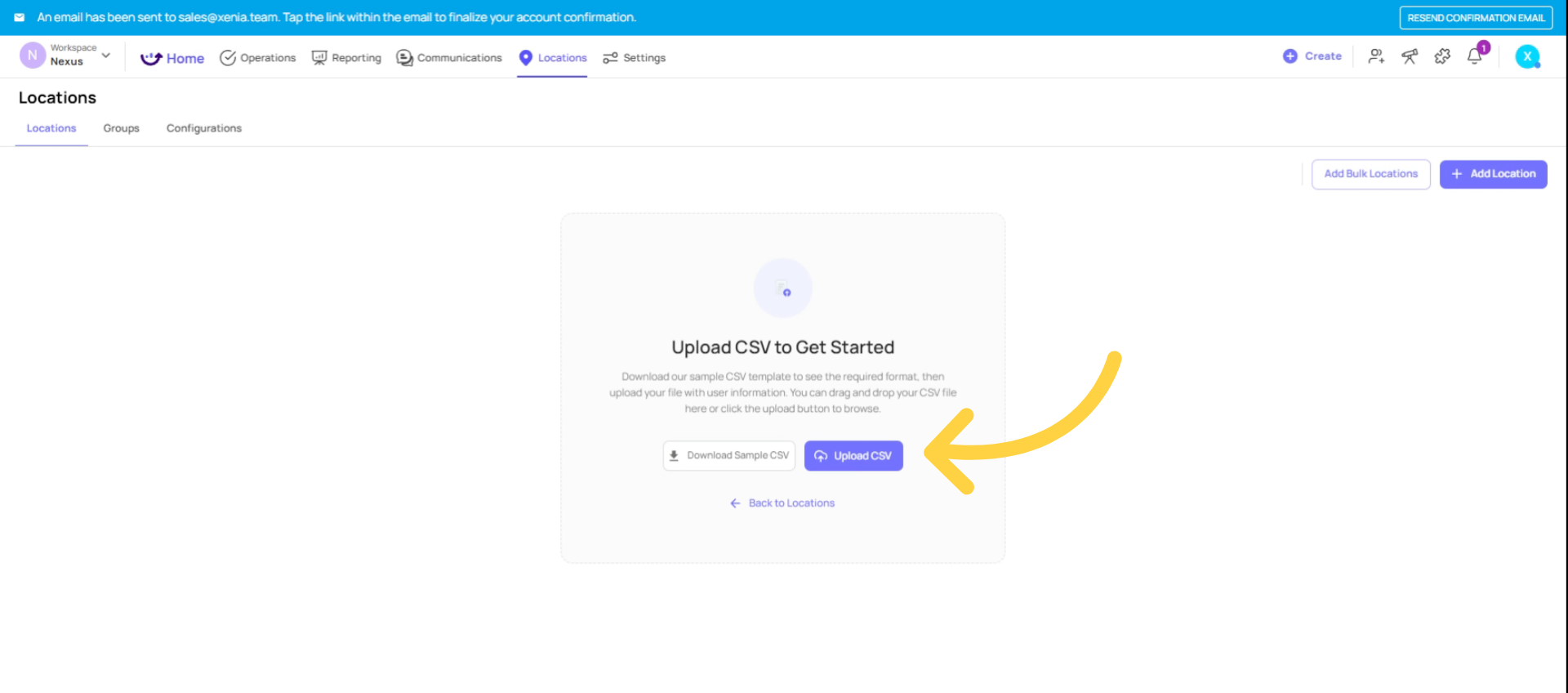 Upload CSV