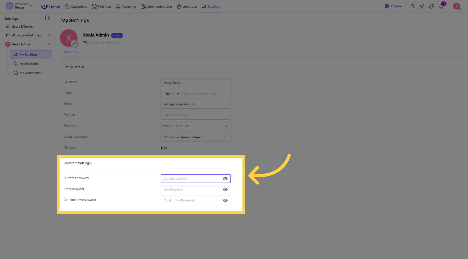 Access Current Password Field