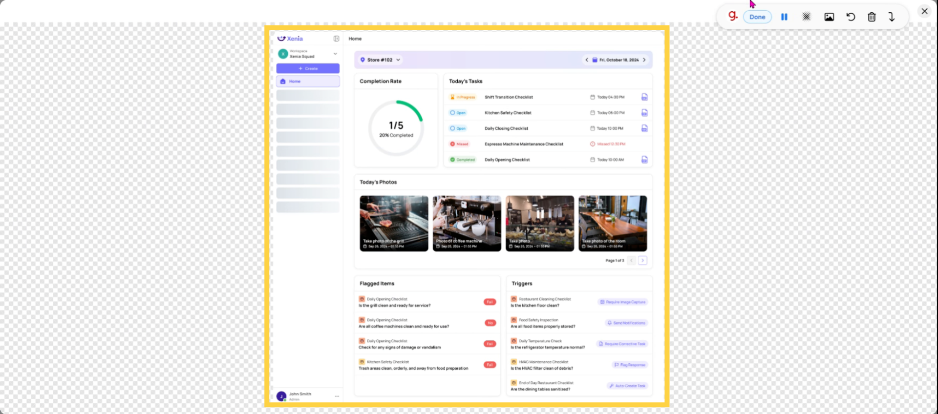Review User Task Experience