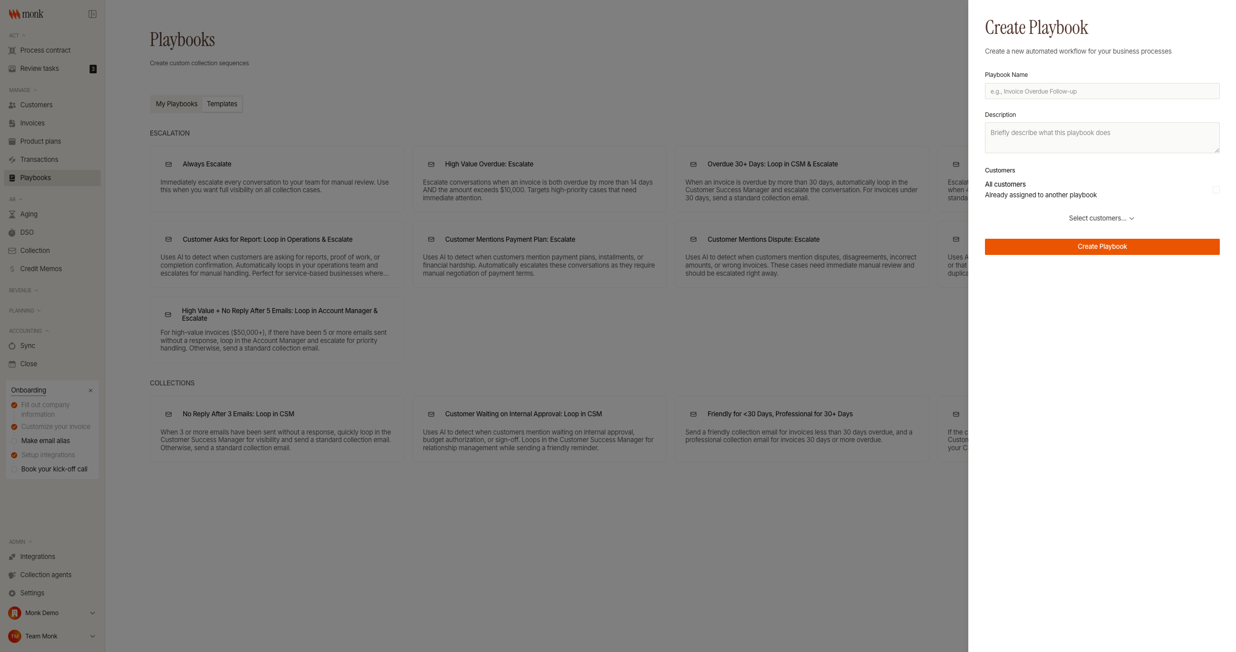 Create Playbook Form