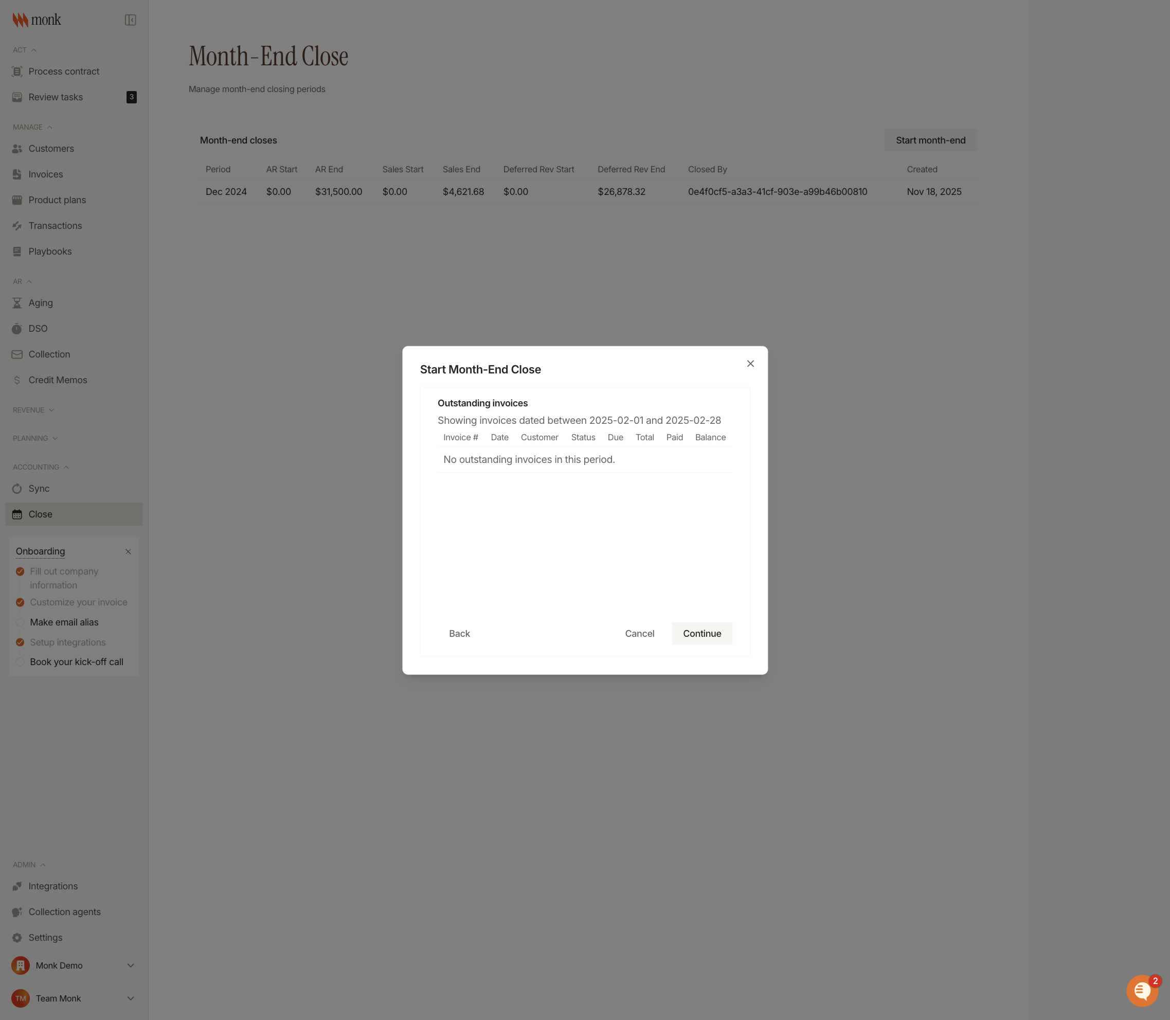 Outstanding Invoices