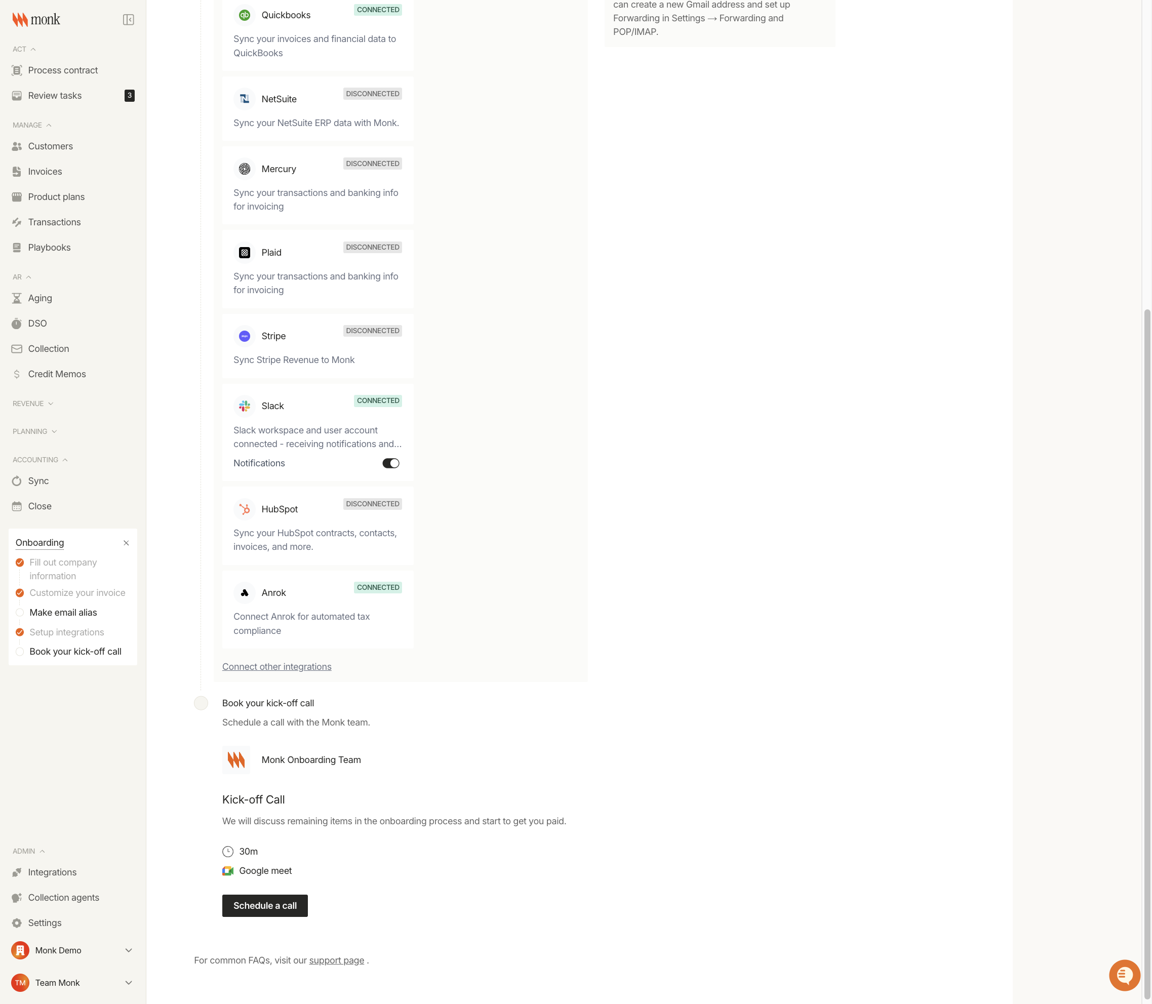 Book call step details