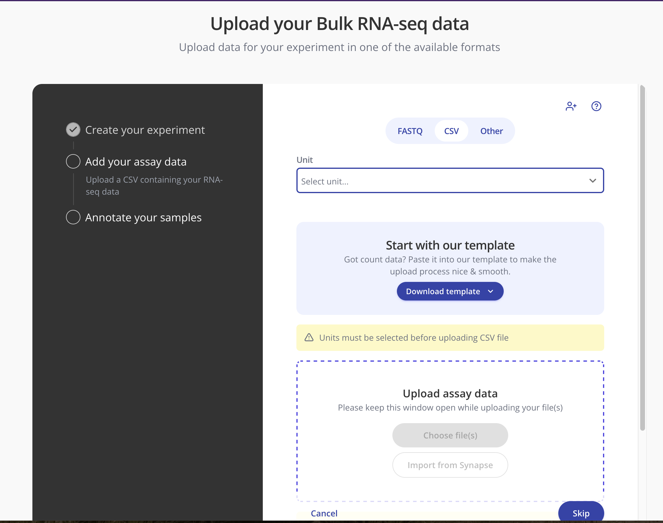 Bulk_RNASeq_CSV_upload_screenshot.png Bulk_RNASeq_CSV_upload_screenshot.png