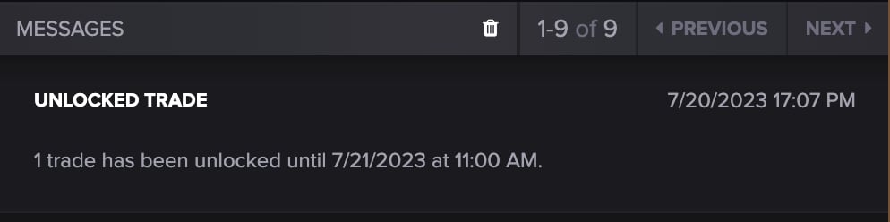 Unlock Notification