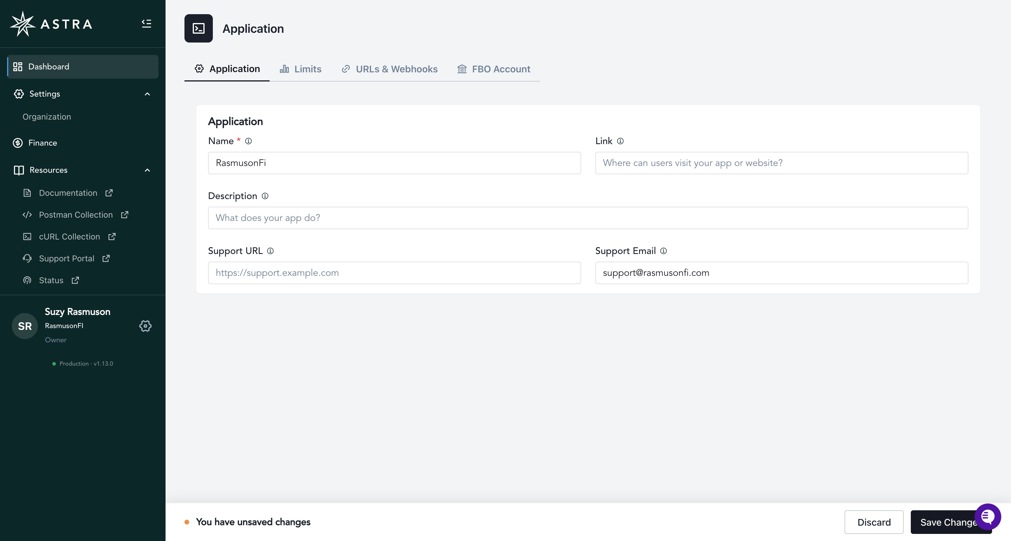 Application Settings Page in Dashboard Interface.png Application Settings Page in Dashboard Interface.png