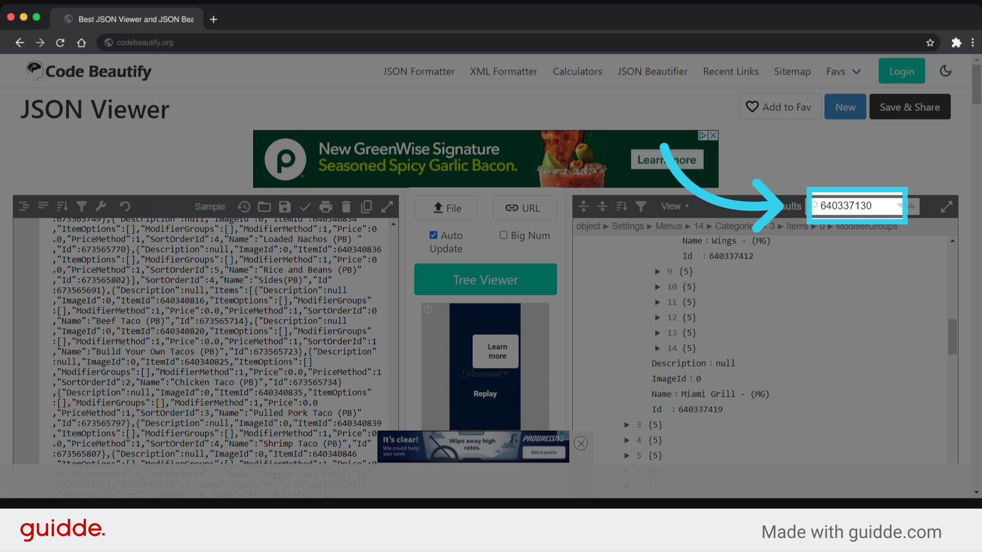 Search for the item's External Reference ID