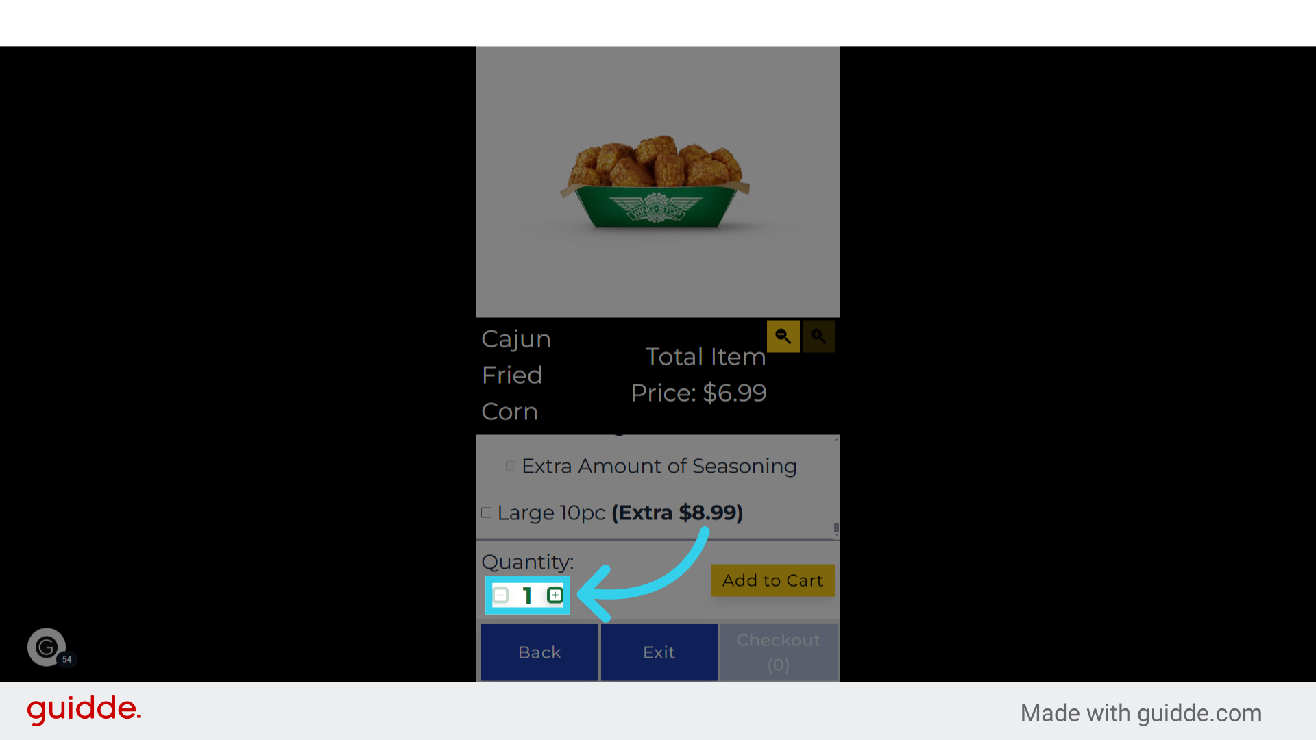 Users can add multiple instances of their item by using these toggles