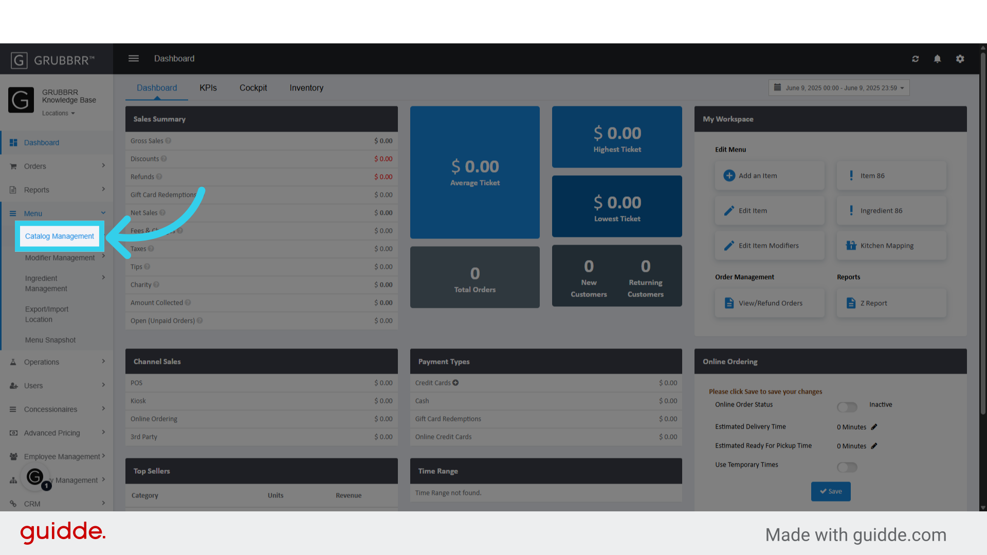Click 'Catalog Management'