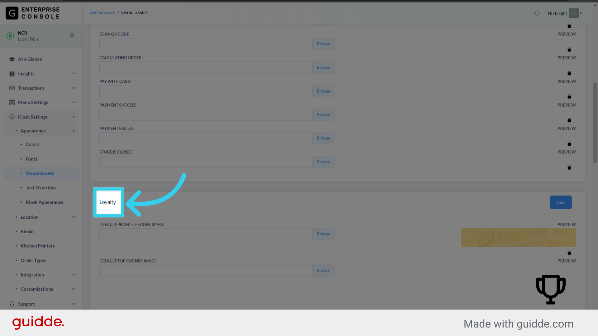 The 'Loyalty' makes it possible to override most UI elements when a customer signs in to their Loyalty account