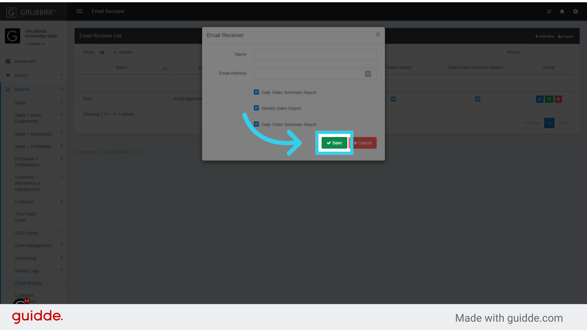 Click 'Save' to apply your changes