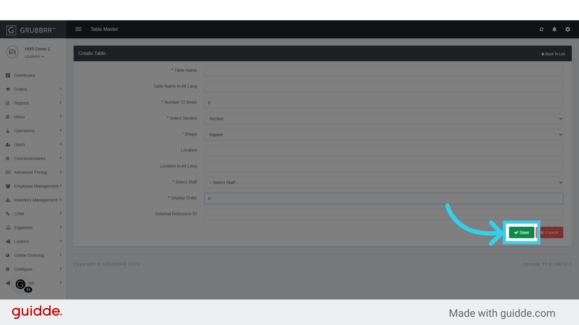 Click 'Save' when you're ready to finalize your changes