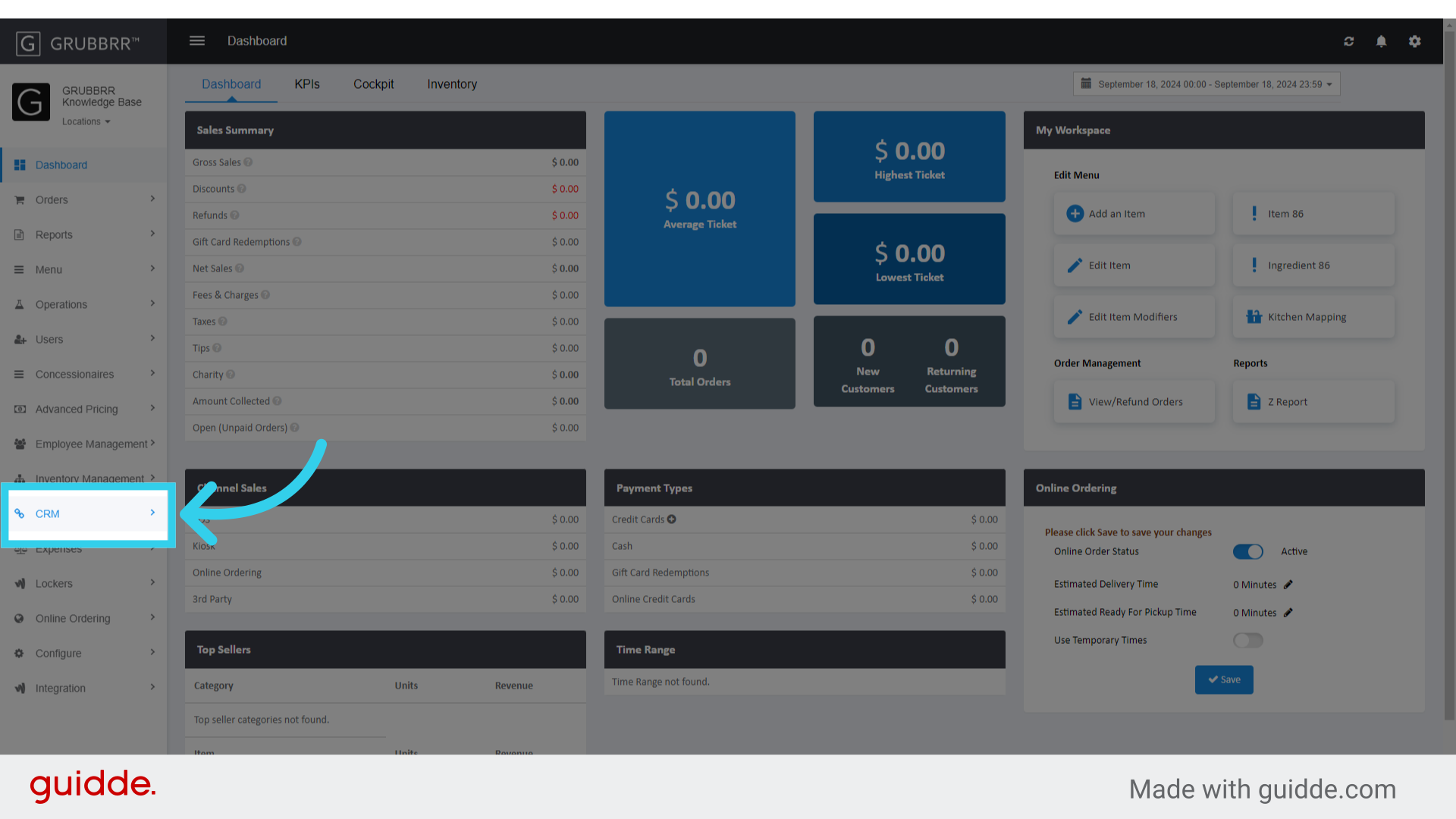 Click 'CRM'
