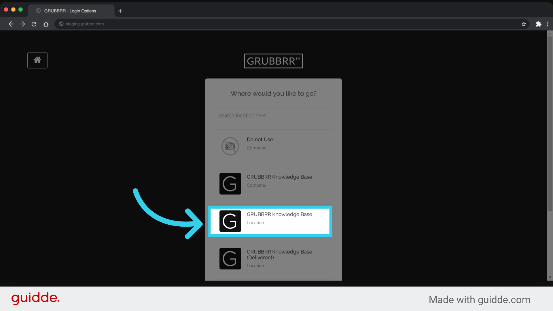 Sign into the Portal at the Location Level