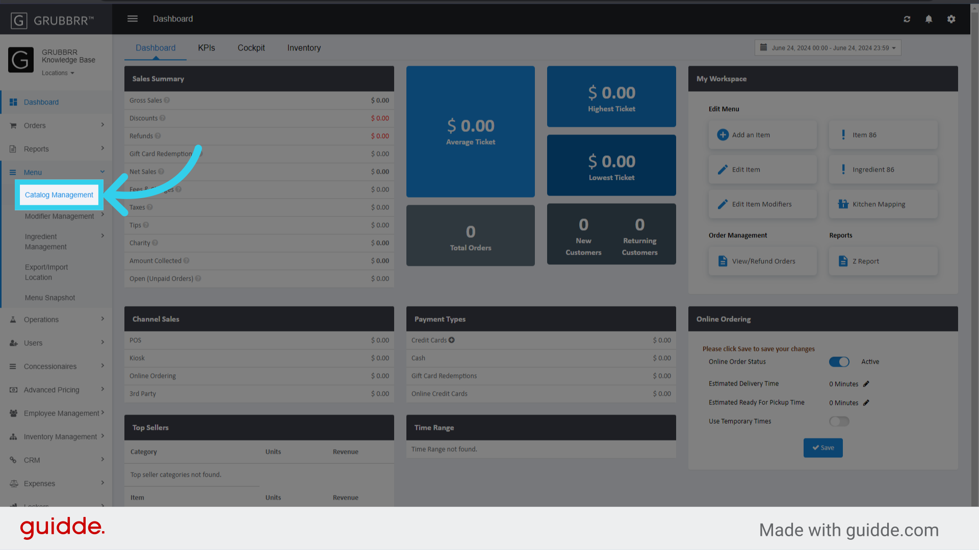 Click 'Catalog Management'