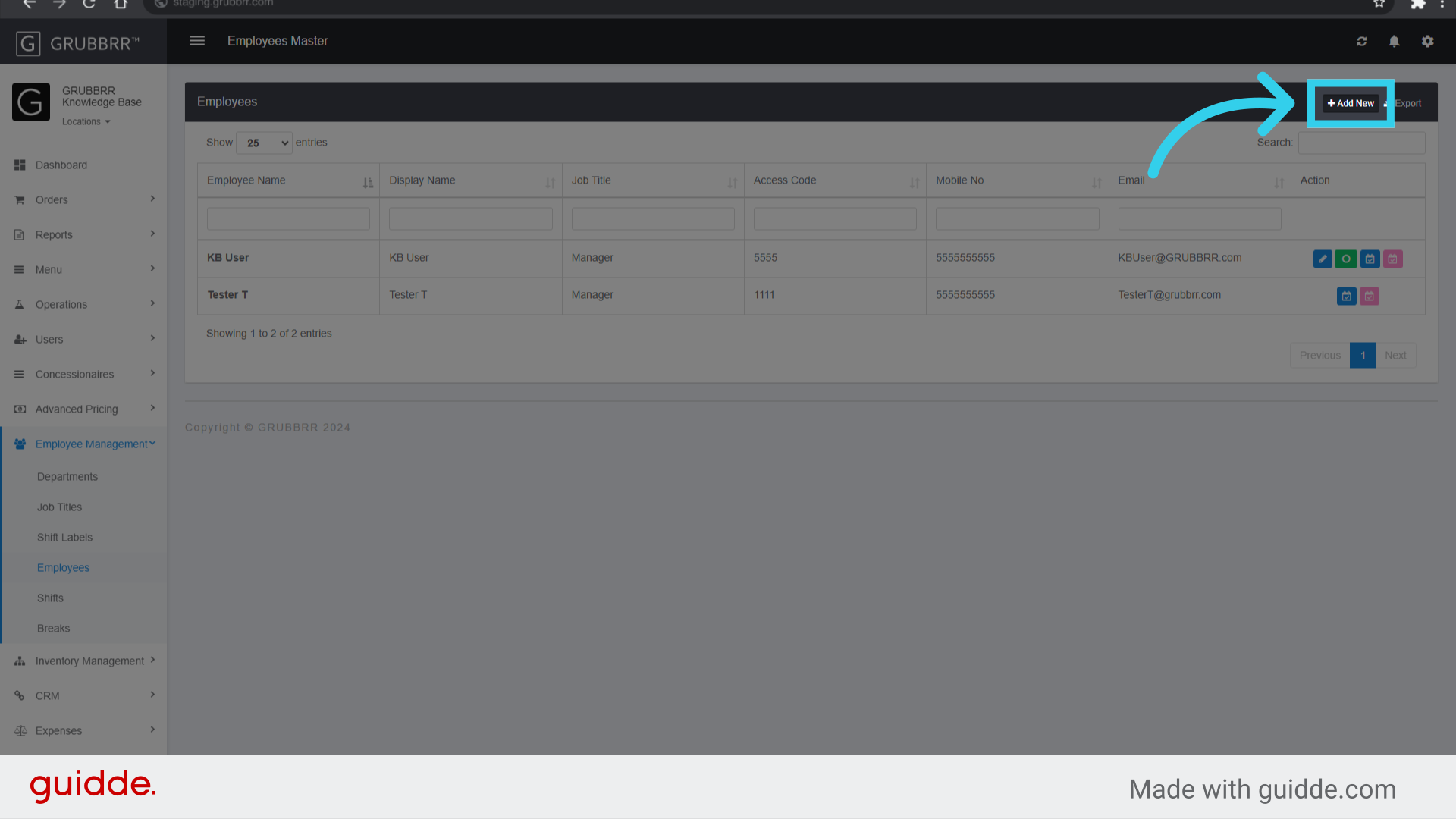 Click 'Add New'