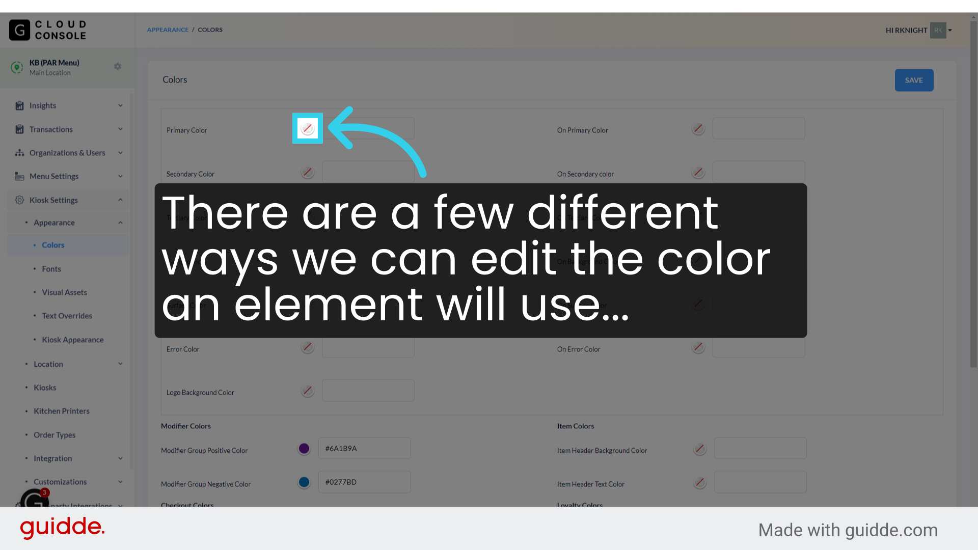There are a few different ways we can edit the color an element will use...