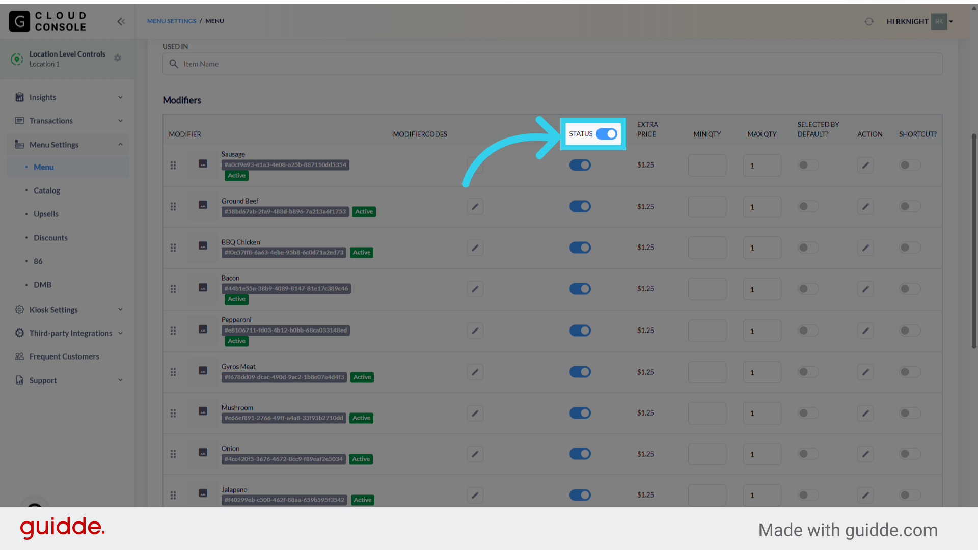 Or we can toggle the entire group on and off at once