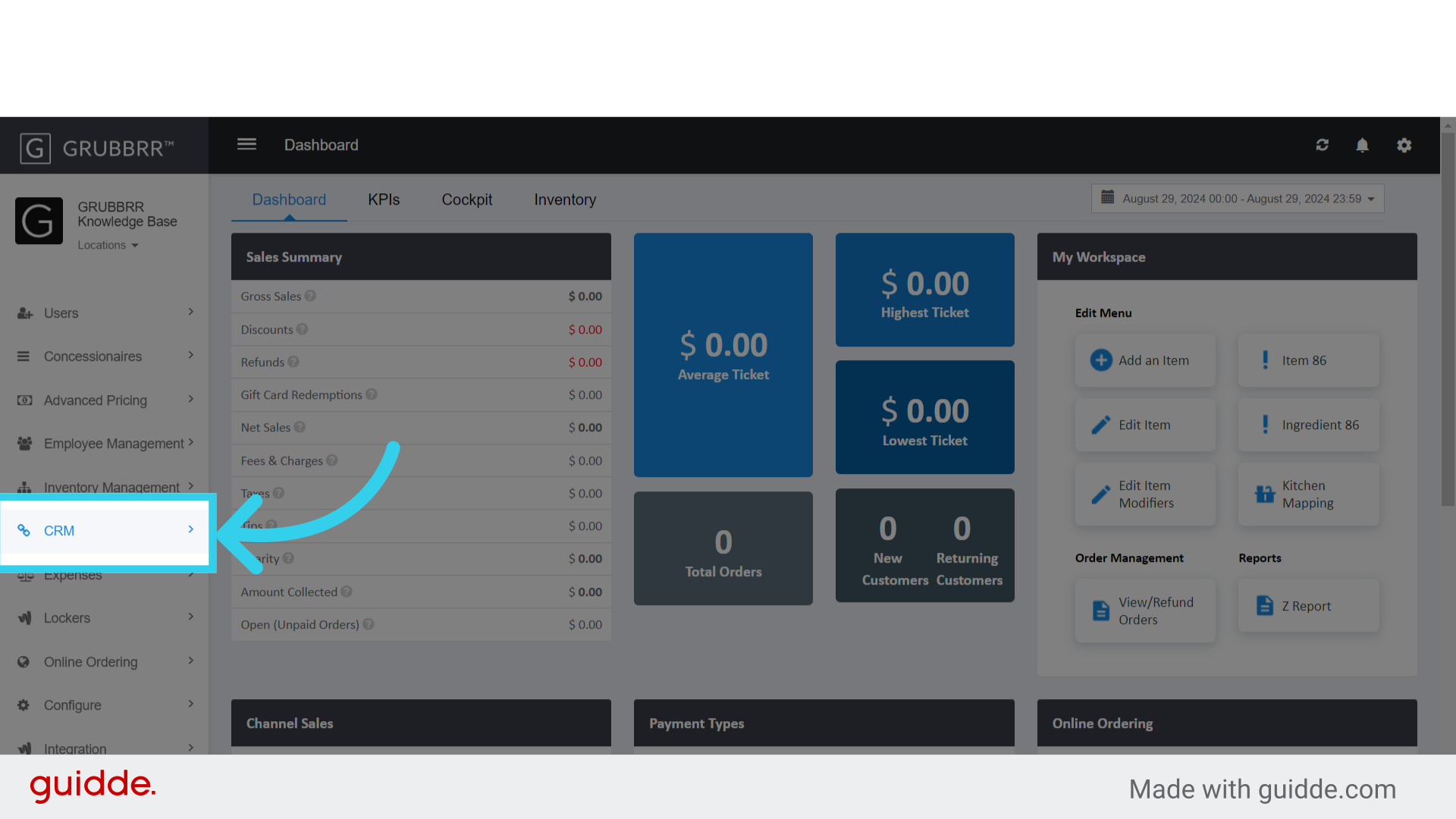 Click 'CRM'