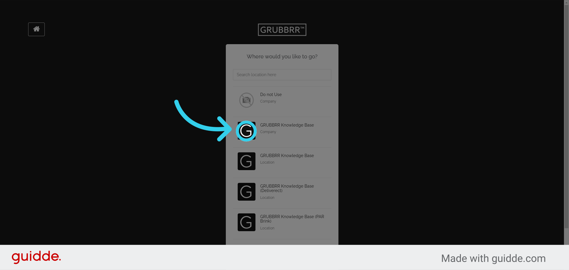 The first link in this list takes us to the Company Level in the Portal