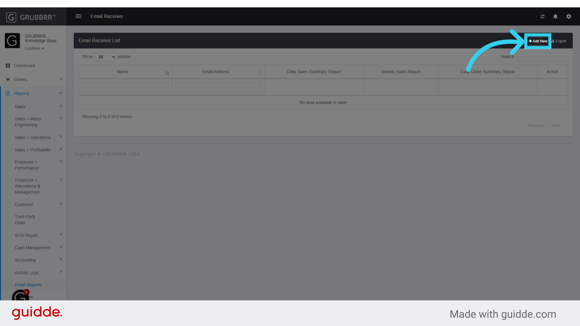 Click 'Add New'
