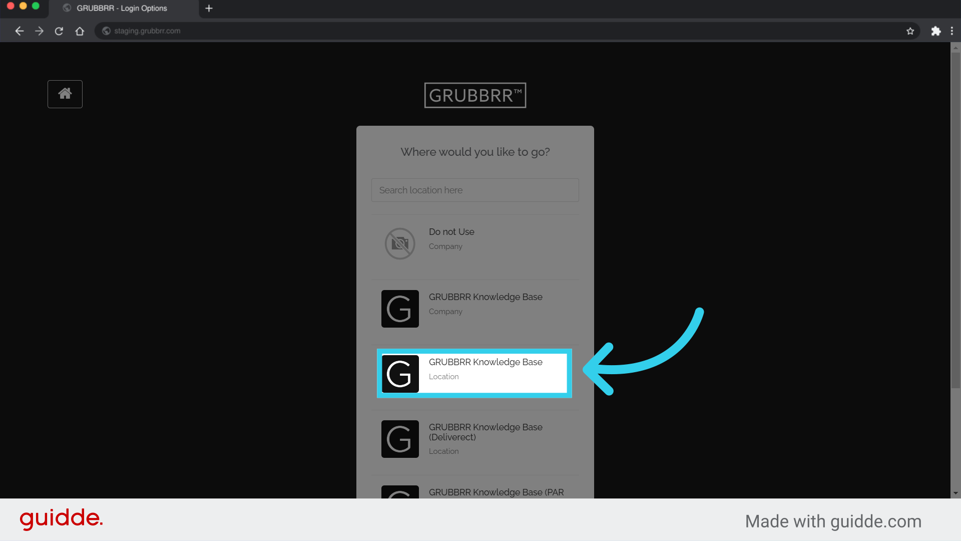 Sign in to the GRUBBRR Portal at the Location level