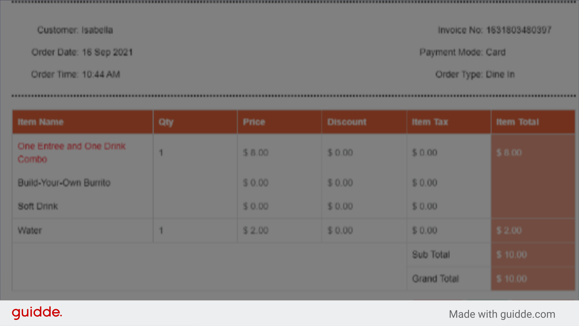 The Detailed Invoice screen allows you to review the order and even process refunds