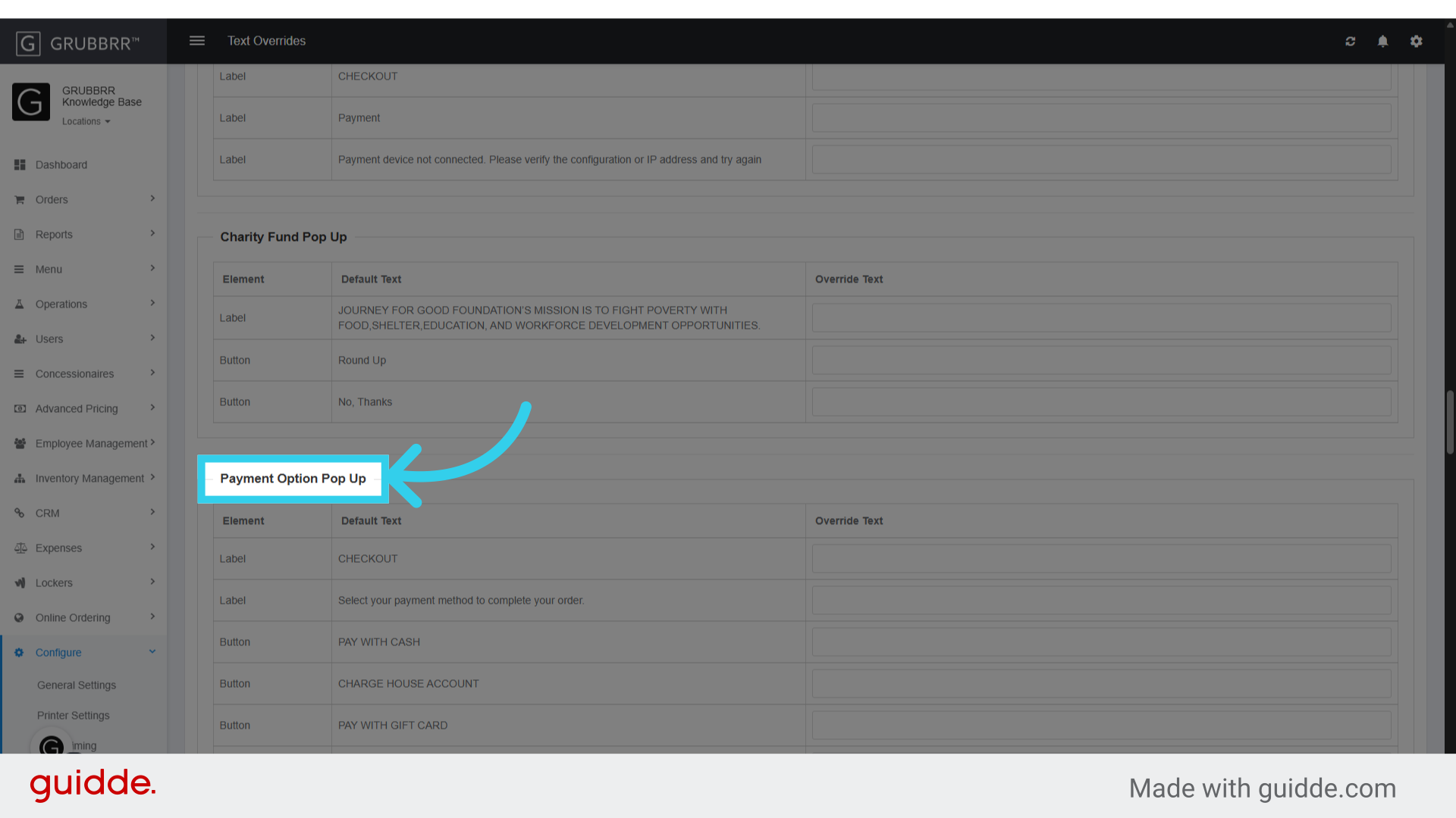 Even payment options