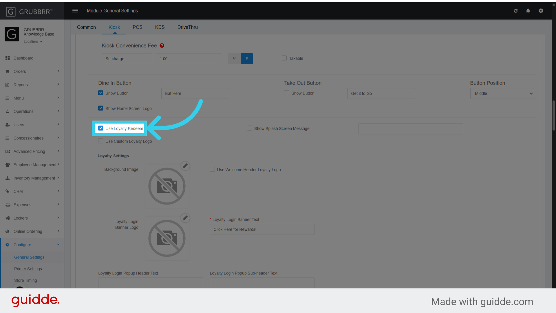 Make sure the 'Use Loyalty Redeem' flag is turned on