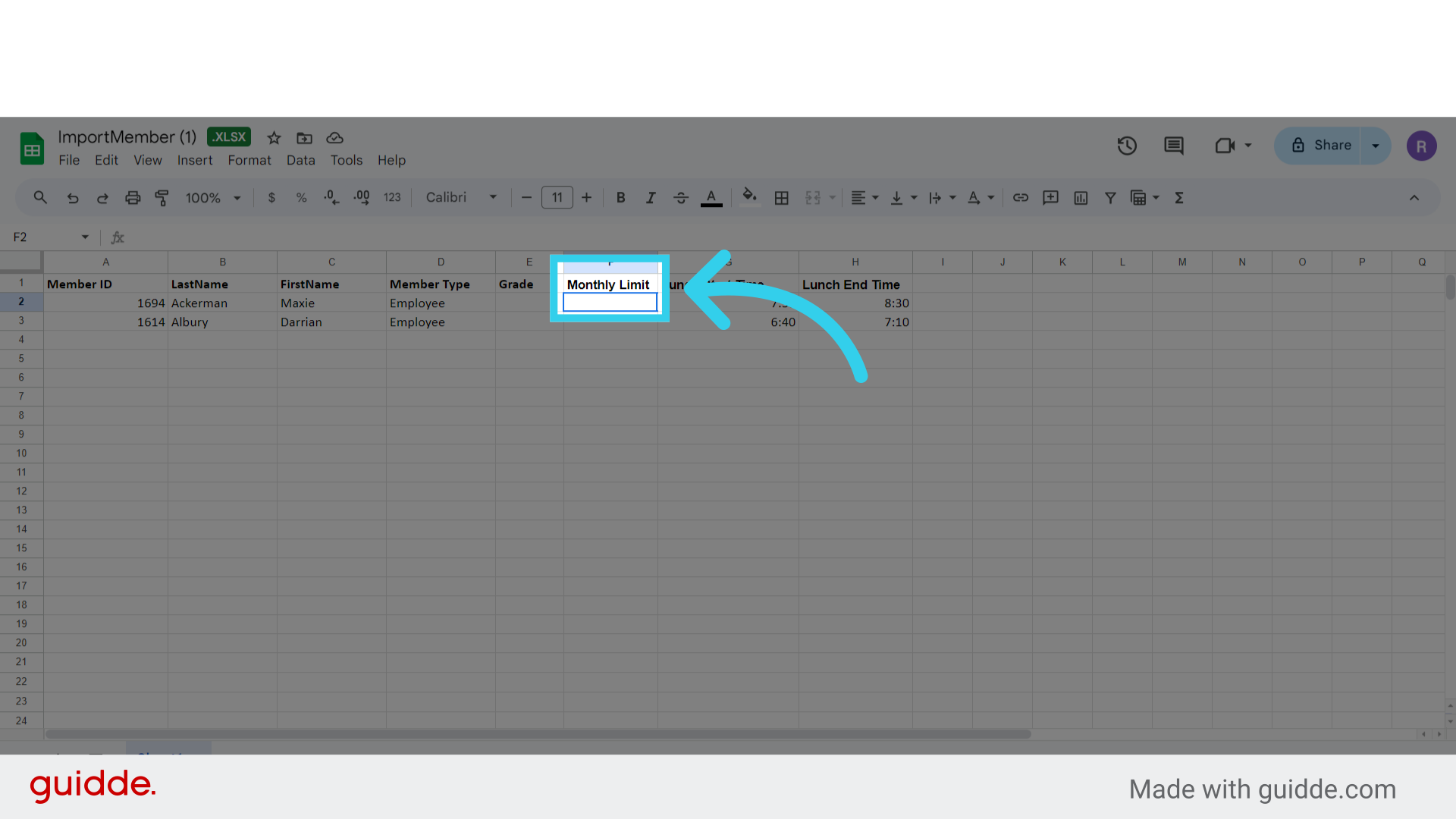 Assign the user a monthly limit for their account
