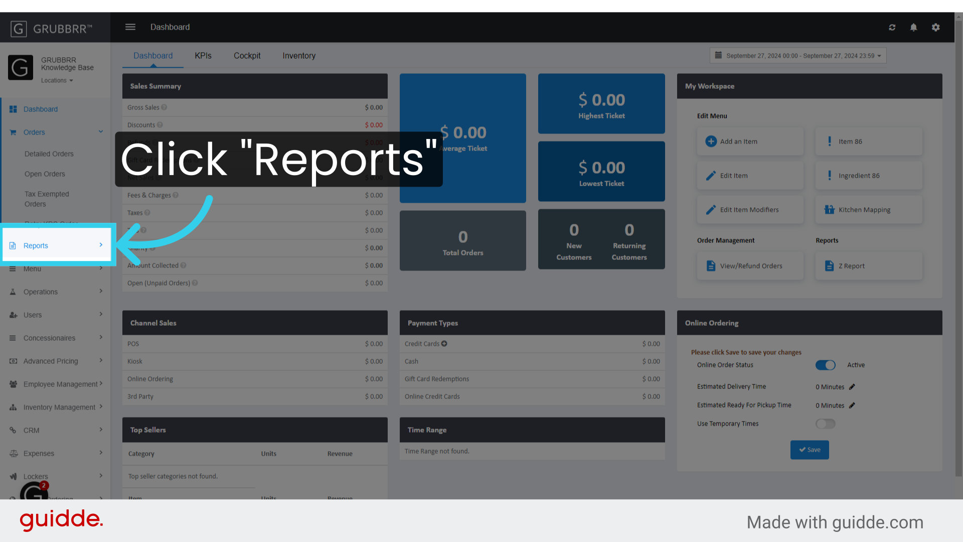 Click 'Reports'