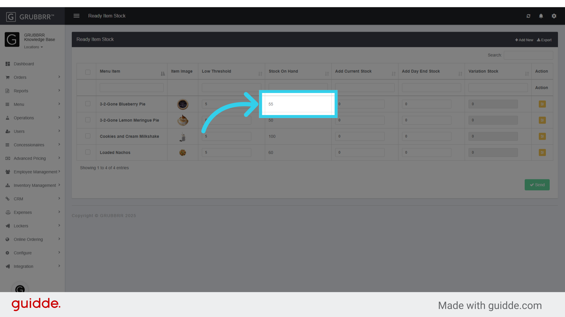 Any changes will be visible once the page refreshes