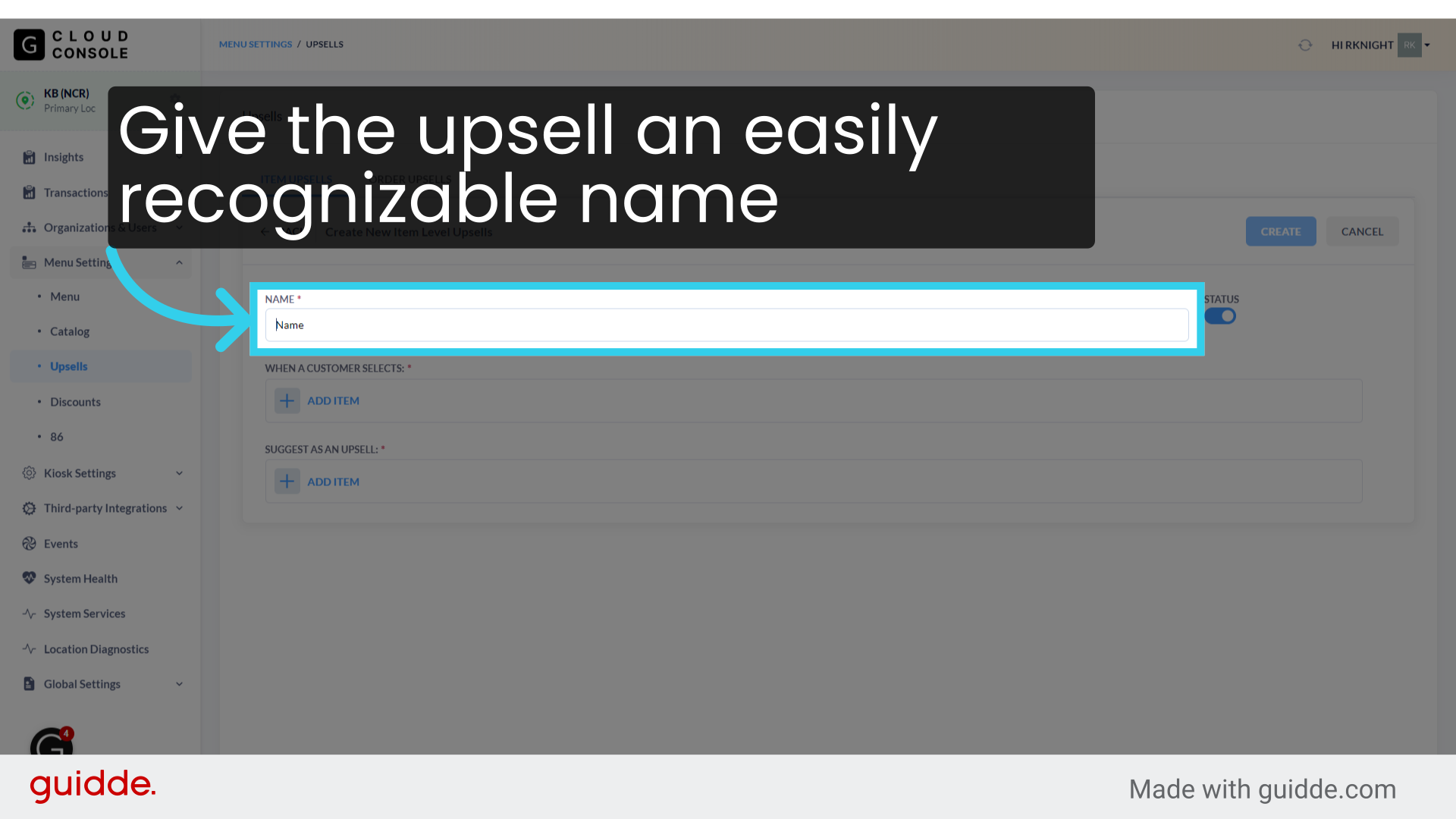 Give the upsell an easily recognizable name