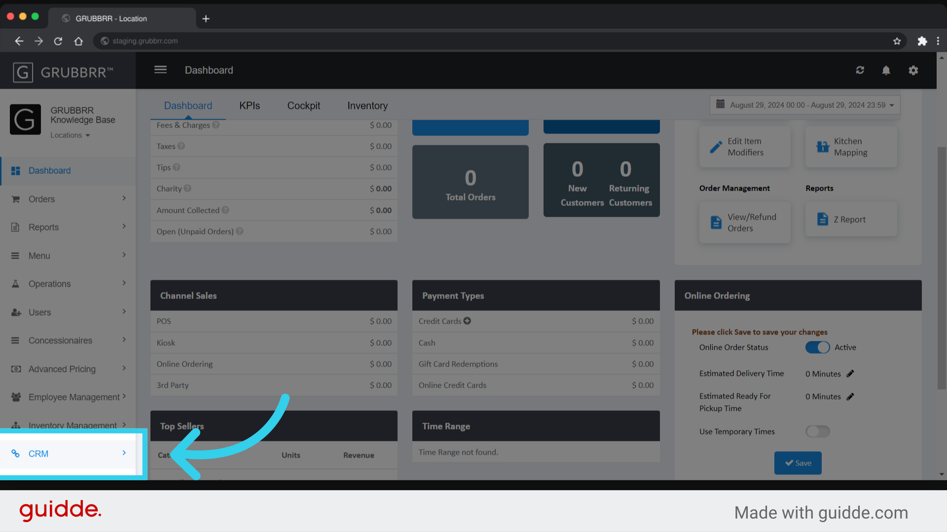 Click 'CRM'
