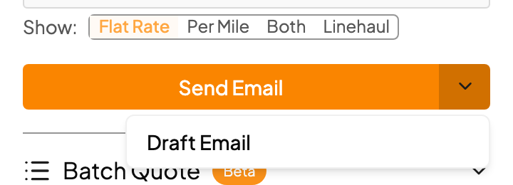 Send Email, or choose Draft Email from the dropdown Send Email, or choose Draft Email from the dropdown