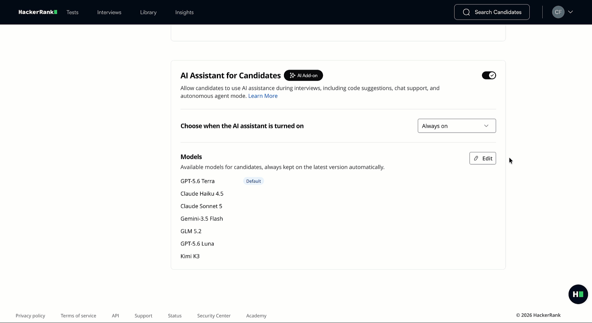 AI Assistant Model Selection.gif