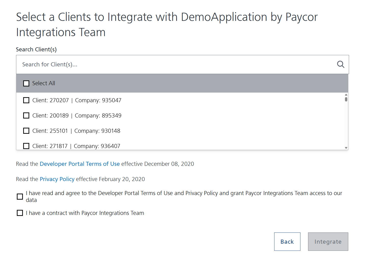 Paycor - Step 2.6 - Client Selection.png Paycor - Step 2.6 - Client Selection.png