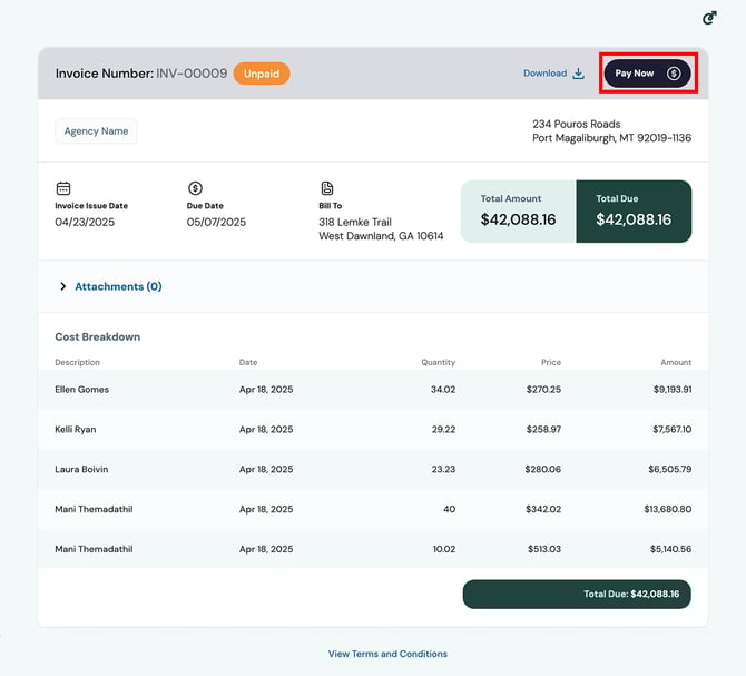 Click Pay Now Button
