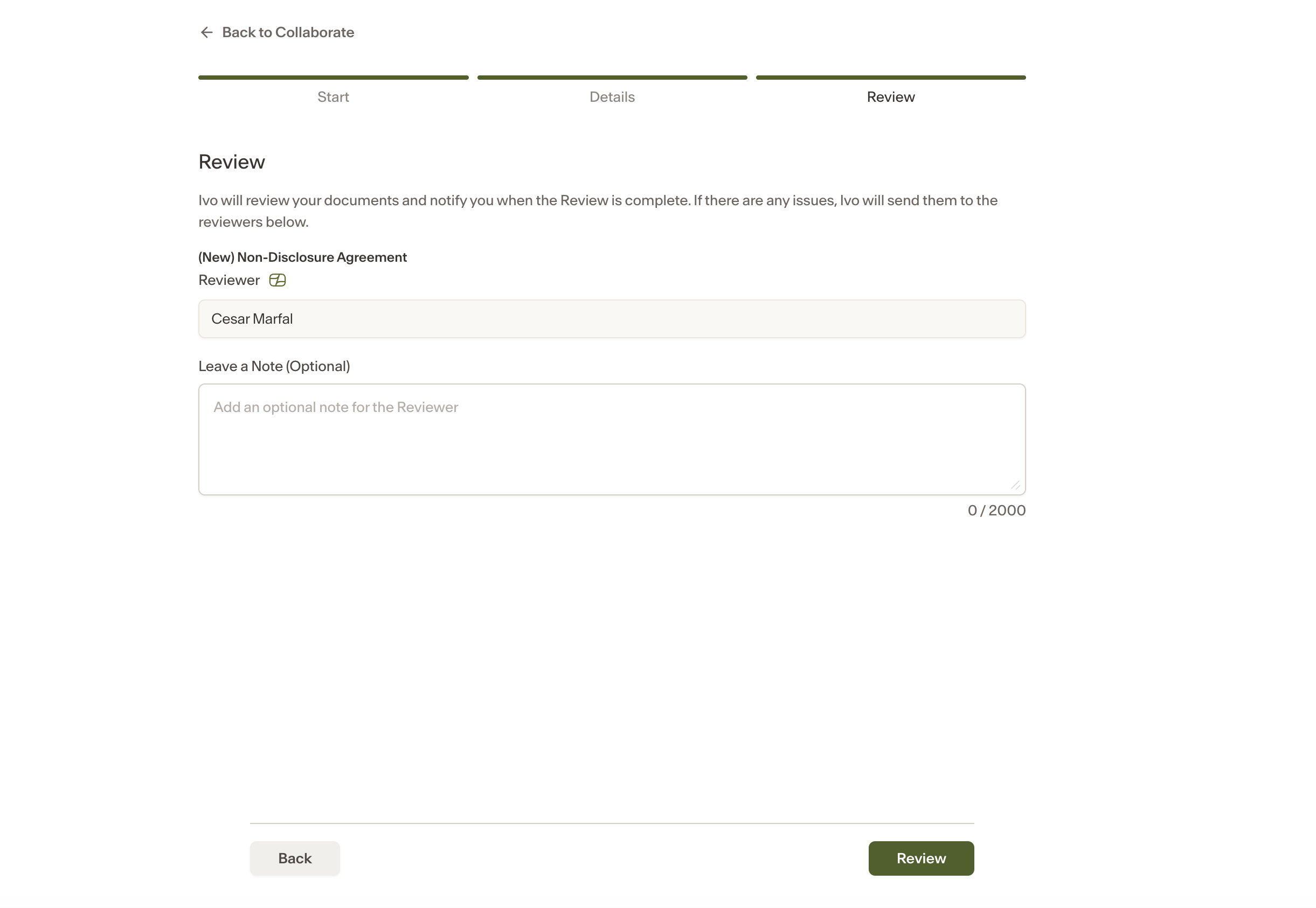 image.png Confirming review details before starting AI Review